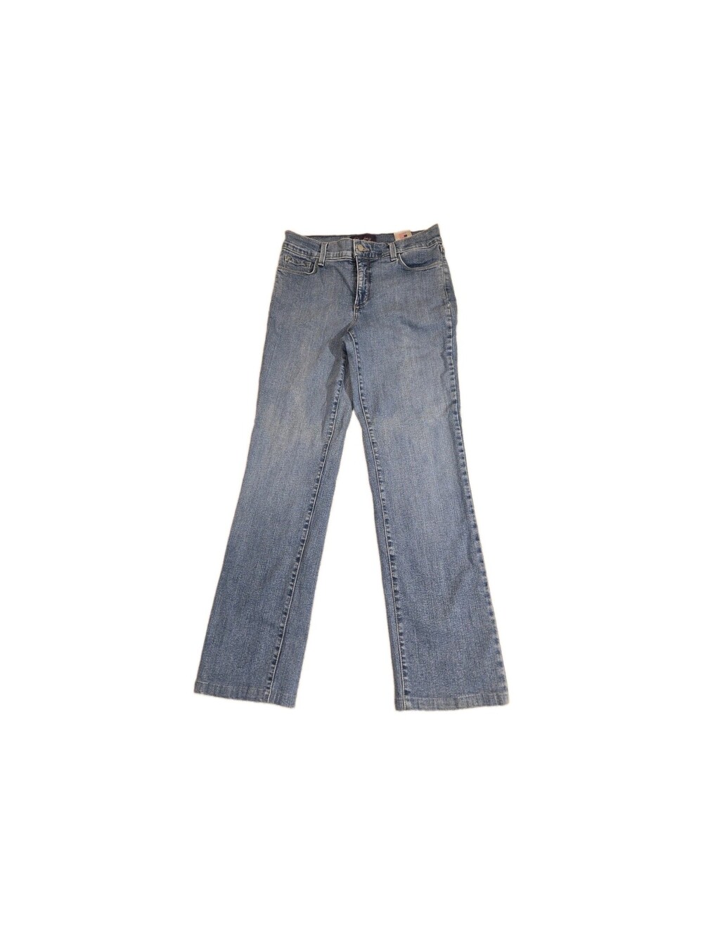 Nydj Denim Jeans S 10 Lift Tuck Med Wash USA 99% Cotton Boot Cut Straight